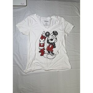 Womens Disney white/black/red short sleeve tshirt, Mickey, size Medium‎